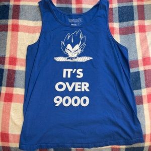 “It’s over 9k” Vegeta Tank | L | Blue